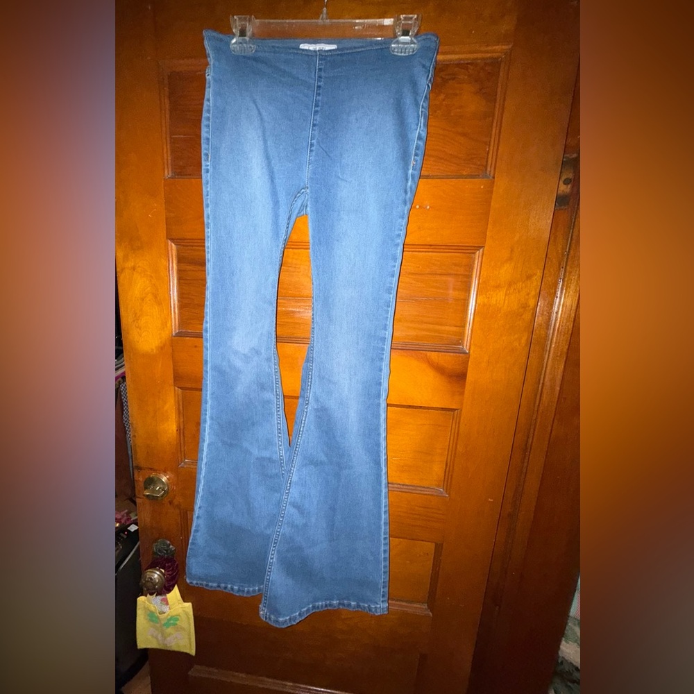 Free People Women's Bell Bottom Blue Jeans